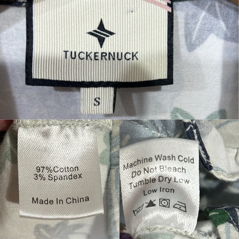 Tuckernuck Royal Shirtdress Coastal Preppy Province Breeze Floral Print Blue S - Picture 8 of 15